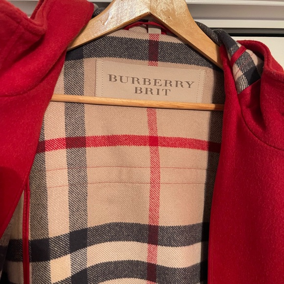 Burberry Brit Red Pea coat - Picture 7 of 11
